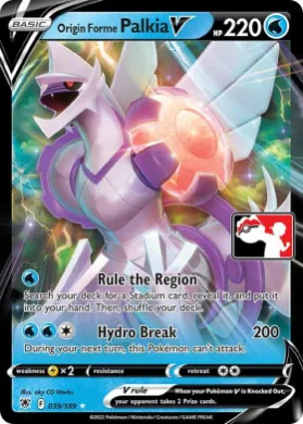 Origin Forme Palkia V ( 039/189) Play! Pokémon Prize Pack Series Three