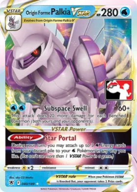 Origin Forme Palkia VSTAR ( 040/189) Play! Pokémon Prize Pack Series Three