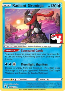 Radiant Greninja ( 046/189) Play! Pokémon Prize Pack Series Three
