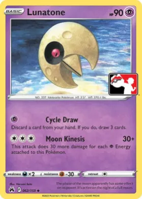 Lunatone ( 062/159) Play! Pokémon Prize Pack Series Three