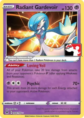 Radiant Gardevoir ( 069/196) Play! Pokémon Prize Pack Series Three