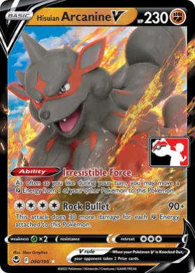 Hisuian Arcanine V ( 090/195) Play! Pokémon Prize Pack Series Three