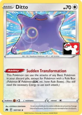 Ditto ( 107/159) Play! Pokémon Prize Pack Series Three