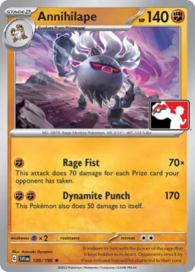 Annihilape ( 109/198) Play! Pokémon Prize Pack Series Three