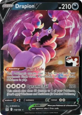 Drapion V ( 118/196) Play! Pokémon Prize Pack Series Three