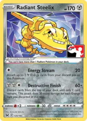 Radiant Steelix ( 124/196) Play! Pokémon Prize Pack Series Three