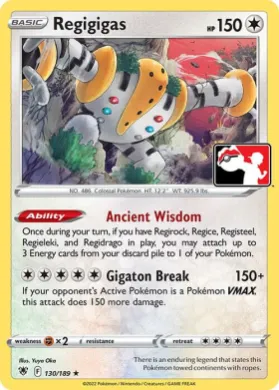 Regigigas ( 130/189) Play! Pokémon Prize Pack Series Three