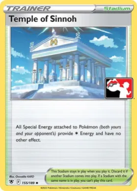 Temple of Sinnoh ( 155/189) Play! Pokémon Prize Pack Series Three