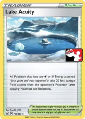 Lake Acuity ( 160/196) Play! Pokémon Prize Pack Series Three