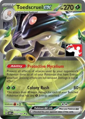 Toedscruel ex ( 022/197) Play! Pokémon Prize Pack Series Four