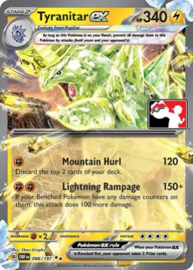 Tyranitar ex ( 066/197) Play! Pokémon Prize Pack Series Four