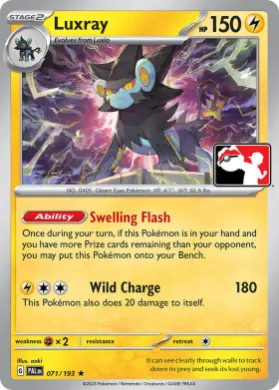 Luxray ( 071/193) Play! Pokémon Prize Pack Series Four