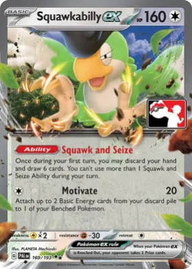 Squawkabilly ex ( 169/193) Play! Pokémon Prize Pack Series Four