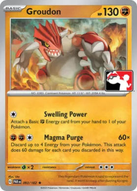 Groudon ( 093/182) Play! Pokémon Prize Pack Series Five