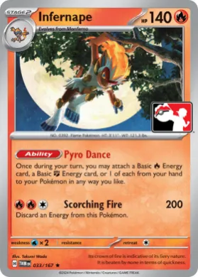 Infernape ( 033/167) Play! Pokémon Prize Pack Series Six