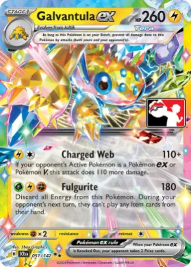Galvantula ex ( 051/142) Play! Pokémon Prize Pack Series Six