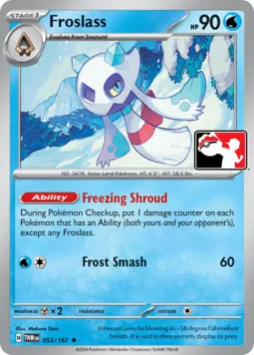 Froslass ( 053/167) Play! Pokémon Prize Pack Series Six