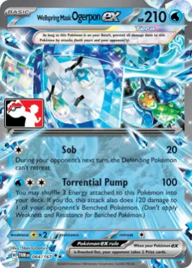 Wellspring Mask Ogerpon ex ( 064/167) Play! Pokémon Prize Pack Series Six