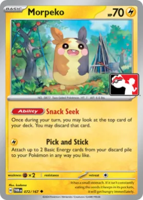 Morpeko ( 072/167) Play! Pokémon Prize Pack Series Six