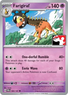 Farigiraf ( 084/167) Play! Pokémon Prize Pack Series Six