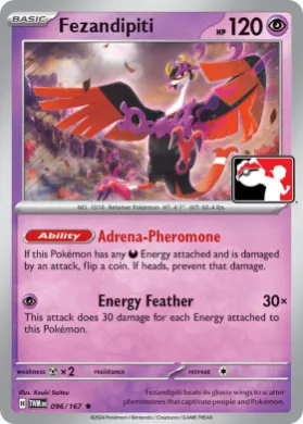Fezandipiti ( 096/167) Play! Pokémon Prize Pack Series Six
