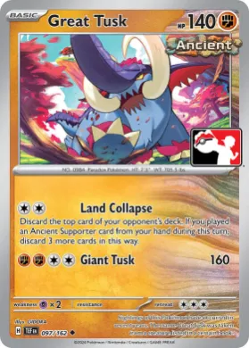 Great Tusk ( 097/162) Play! Pokémon Prize Pack Series Six