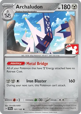 Archaludon ( 107/142) Play! Pokémon Prize Pack Series Six