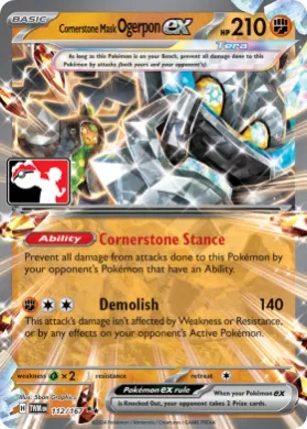 Cornerstone Mask Ogerpon ex ( 112/167) Play! Pokémon Prize Pack Series Six