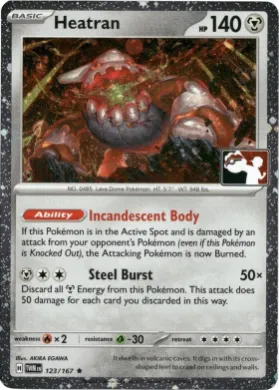 Heatran ( 123/167) Play! Pokémon Prize Pack Series Six