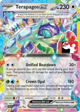 Terapagos ex ( 128/142) Play! Pokémon Prize Pack Series Six