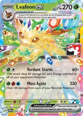 Leafeon ex ( 006/131) Play! Pokémon Prize Pack Series Seven