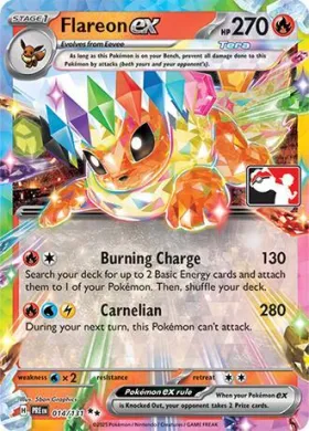 Flareon ex ( 014/131) Play! Pokémon Prize Pack Series Seven
