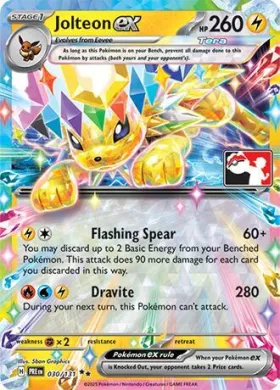 Jolteon ex ( 030/131) Play! Pokémon Prize Pack Series Seven
