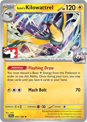 Iono's Kilowattrel ( 055/159) Play! Pokémon Prize Pack Series Seven