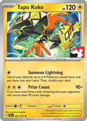 Tapu Koko ( 065/191) Play! Pokémon Prize Pack Series Seven