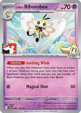 Lillie's Ribombee ( 067/159) Play! Pokémon Prize Pack Series Seven