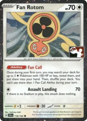 Fan Rotom ( 118/142) Play! Pokémon Prize Pack Series Seven
