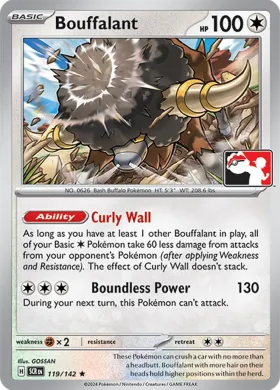 Bouffalant ( 119/142) Play! Pokémon Prize Pack Series Seven