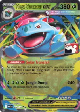 Mega Venusaur ex ( 003/132) Play! Pokémon Prize Pack Series Eight