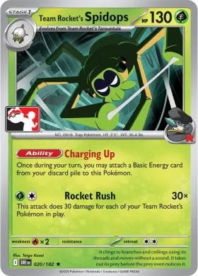 Team Rocket's Spidops ( 020/182) Play! Pokémon Prize Pack Series Eight