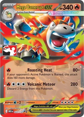 Mega Camerupt ex ( 022/132) Play! Pokémon Prize Pack Series Eight