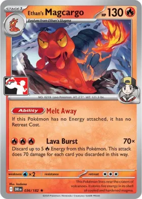 Ethan's Magcargo ( 036/182) Play! Pokémon Prize Pack Series Eight