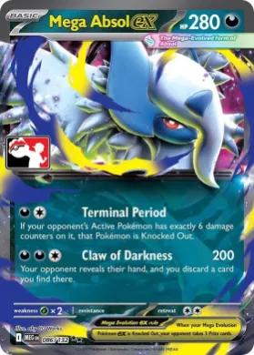 Mega Absol ex ( 086/132) Play! Pokémon Prize Pack Series Eight