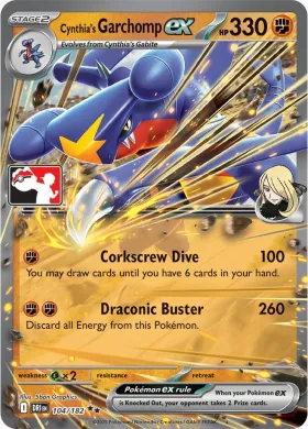 Cynthia's Garchomp ex ( 104/182) Play! Pokémon Prize Pack Series Eight