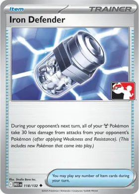 Iron Defender ( 118/132) Play! Pokémon Prize Pack Series Eight