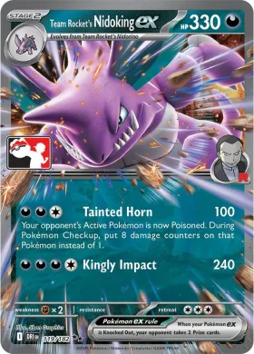 Team Rocket's Nidoking ex ( 119/182) Play! Pokémon Prize Pack Series Eight
