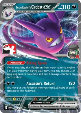 Team Rocket's Crobat ex ( 122/182) Play! Pokémon Prize Pack Series Eight