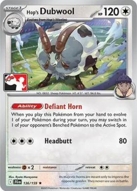 Hop's Dubwool ( 136/159) Play! Pokémon Prize Pack Series Eight
