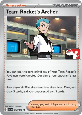 Team Rocket's Archer ( 170/182) Play! Pokémon Prize Pack Series Eight