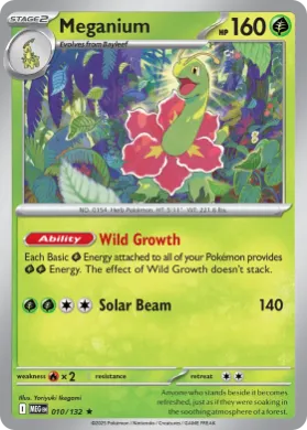 Meganium ( 010/132) Play! Pokémon Prize Pack Series Nine